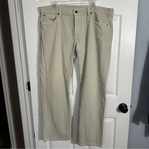 7 For All Mankind Standard jeans, tan, sz. 38, button fly, casual, date night - Picture 1 of 15